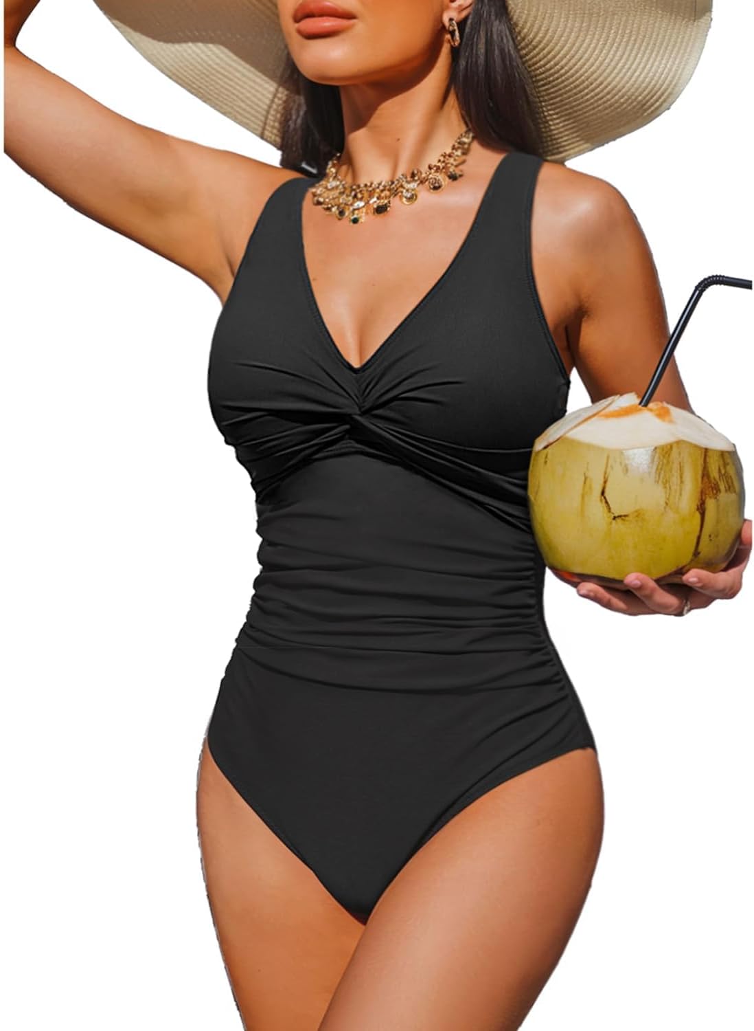Women’s Tummy Control One Piece Swimsuit – Push Up Fit