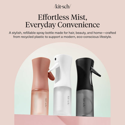 Continuous Fine Mist Spray Bottle for Hair & Beauty