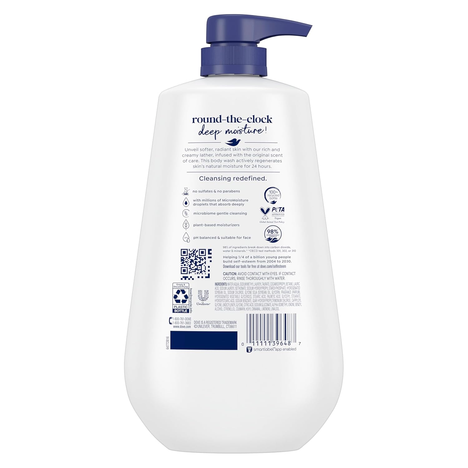 Deep Moisture Body Wash – 24HR Renewing Hydration Cleanser
