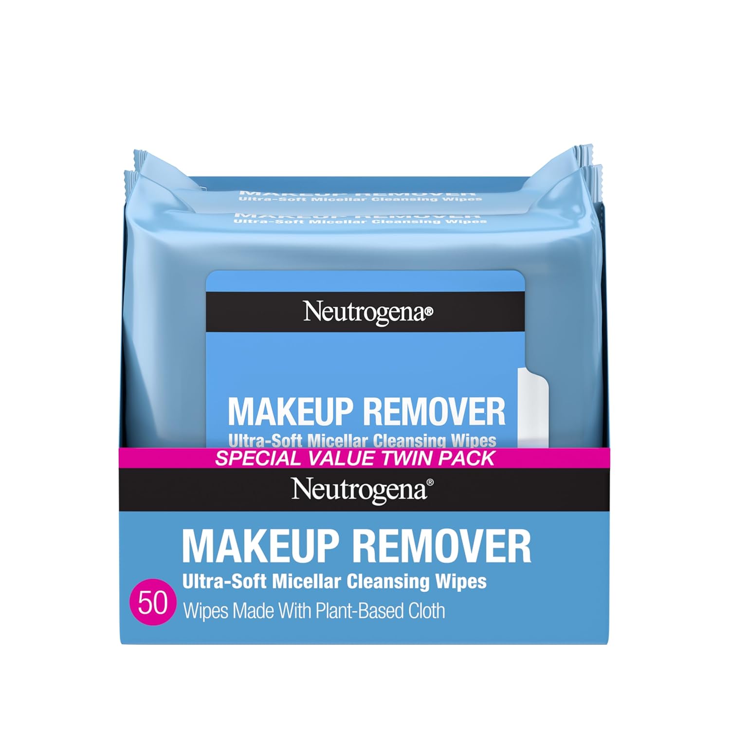 Micellar Makeup Remover Wipes – Plant-Based Twin Pack