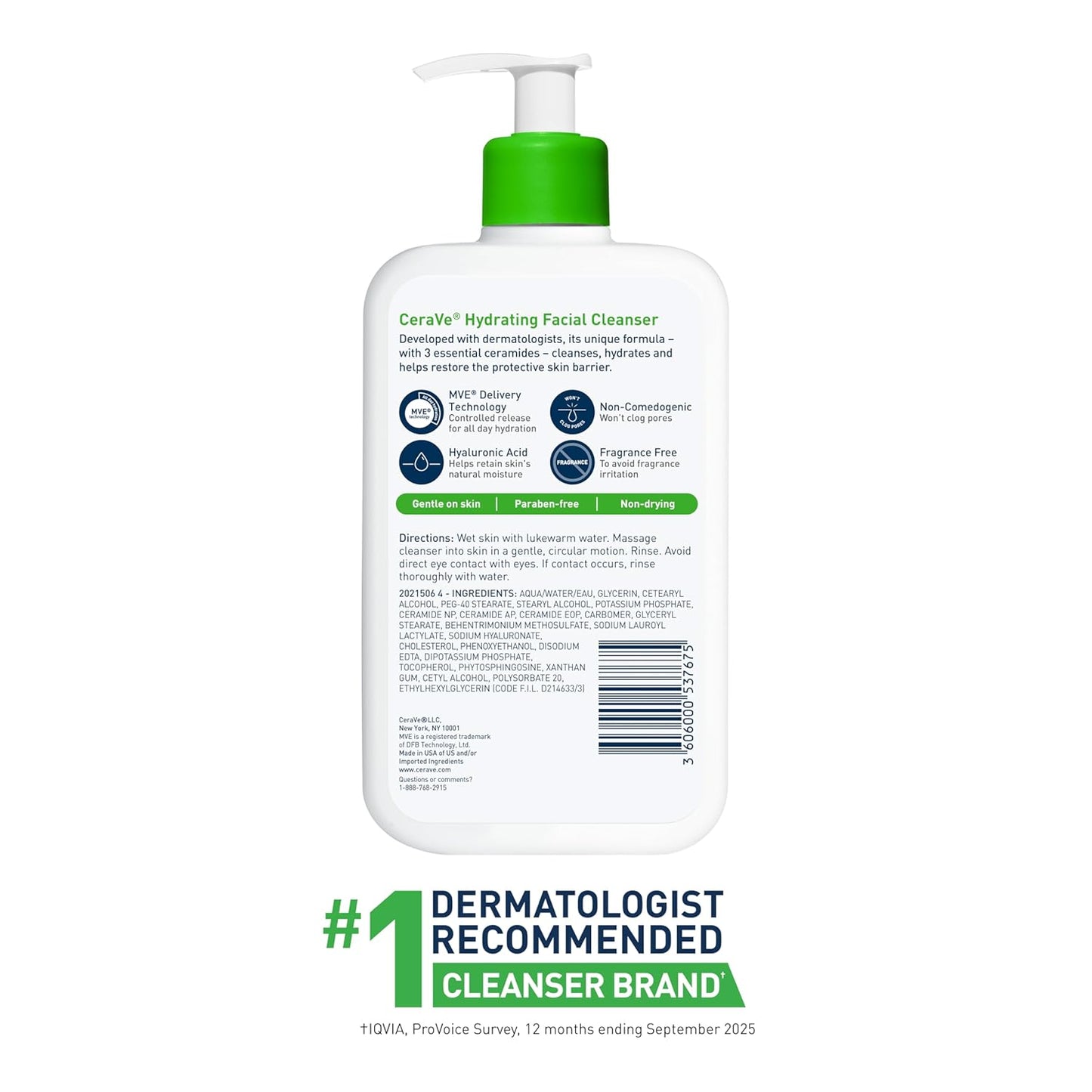 Hydrating Facial Cleanser For Dry & Sensitive Skin 16 oz