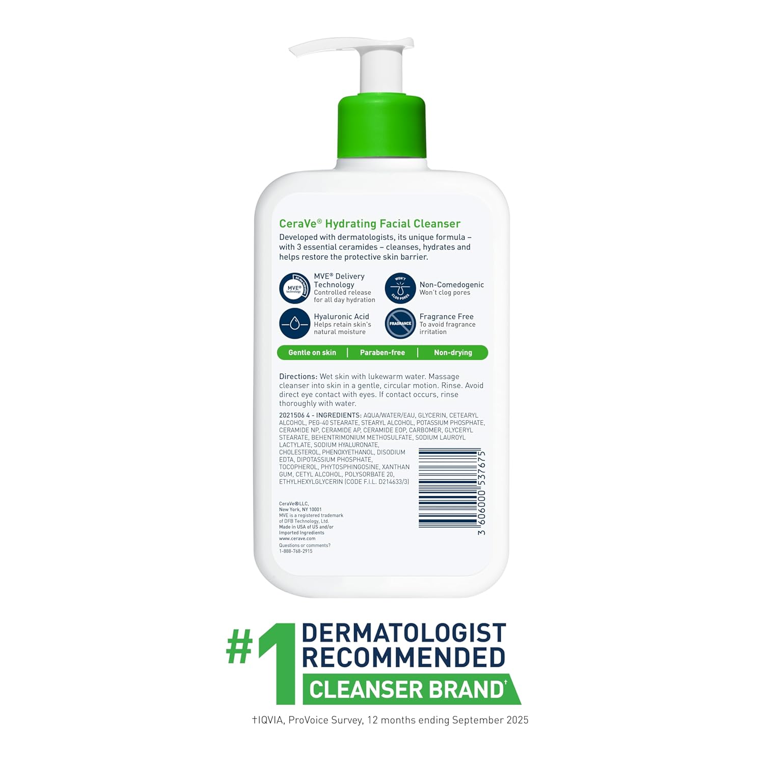 Hydrating Facial Cleanser For Dry & Sensitive Skin 16 oz