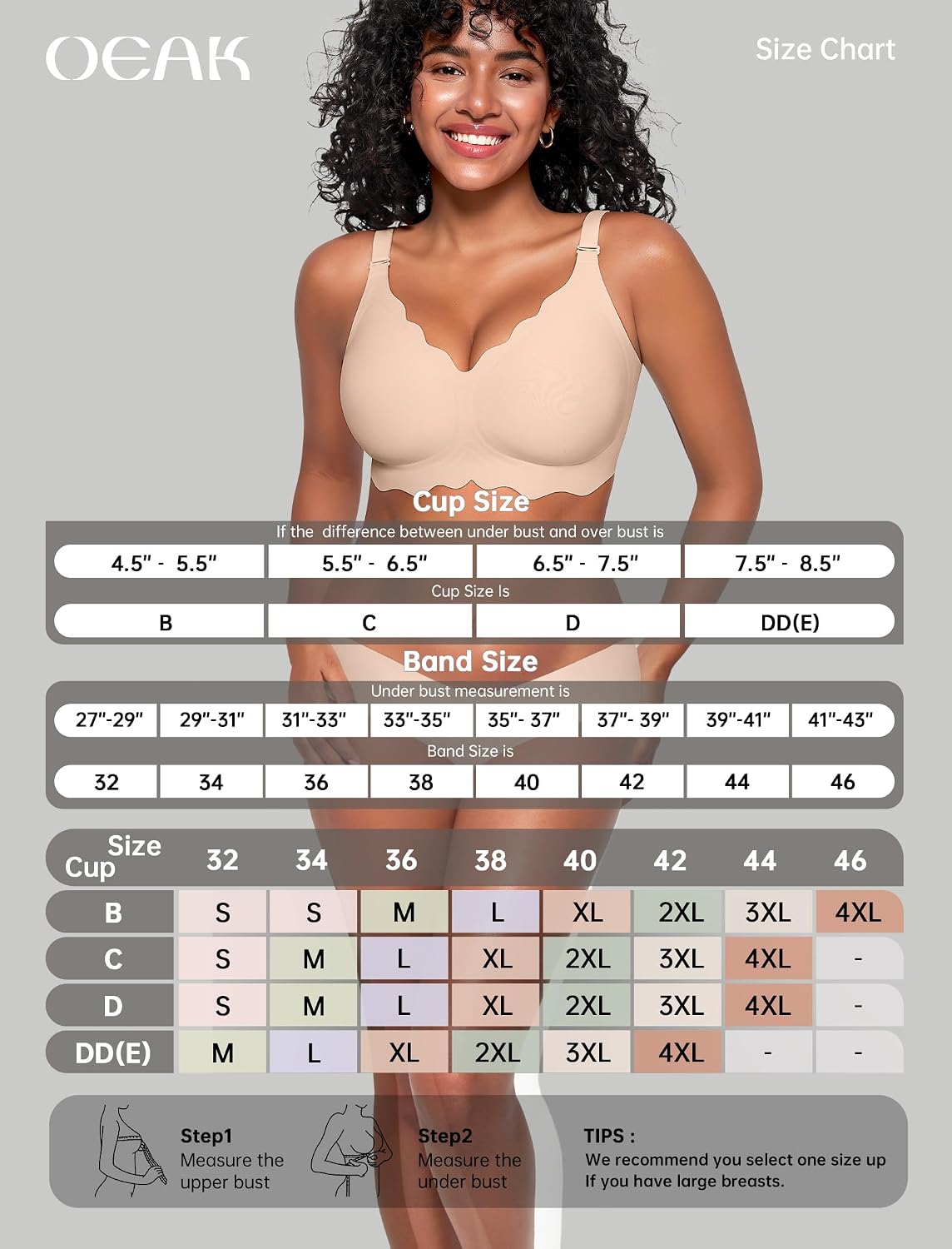 Women’s Jelly Wireless Bra Scalloped Seamless T-Shirt