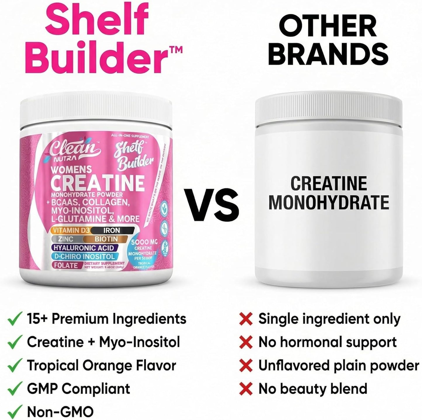 Creatine & BCAA Powder for Women – Collagen & Inositol