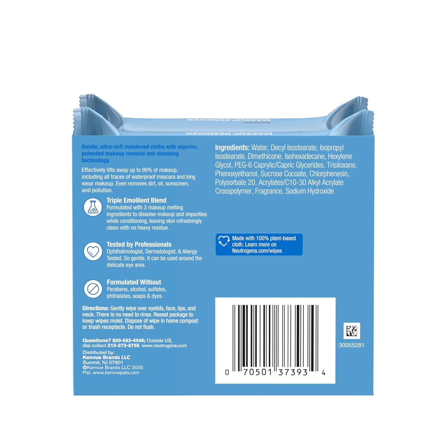 Micellar Makeup Remover Wipes – Plant-Based Twin Pack