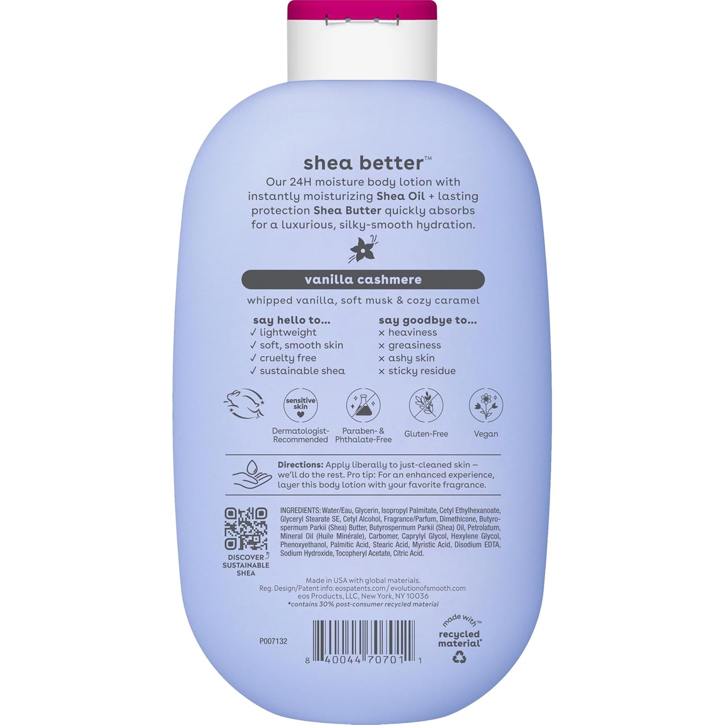 Vanilla Cashmere Shea Body Lotion – 24-Hour Moisture