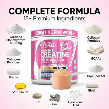 Creatine & BCAA Powder for Women – Collagen & Inositol