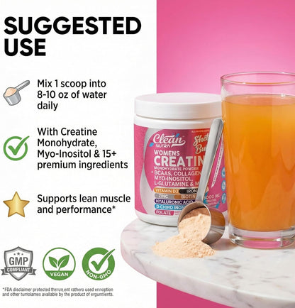 Creatine & BCAA Powder for Women – Collagen & Inositol